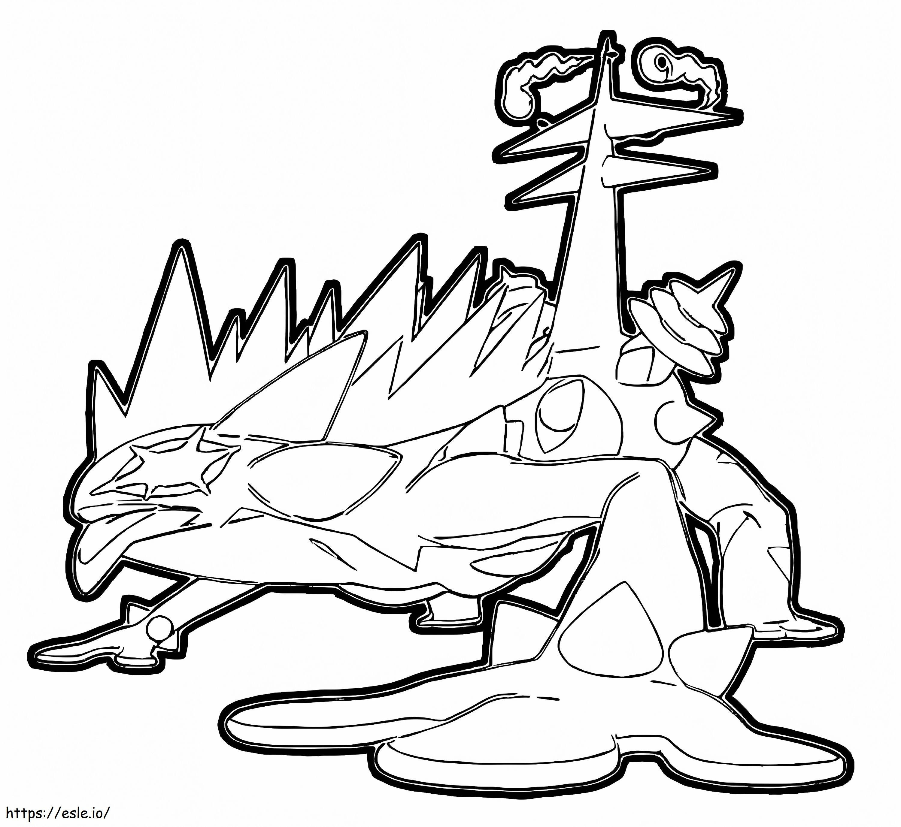 Gigantamax toxtricity coloring page