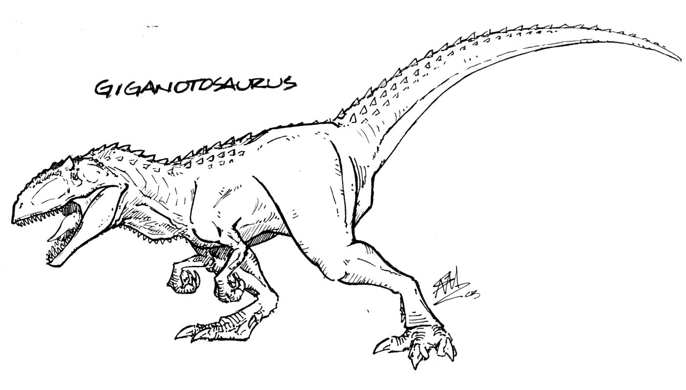Giganotosaurus line by saurian
