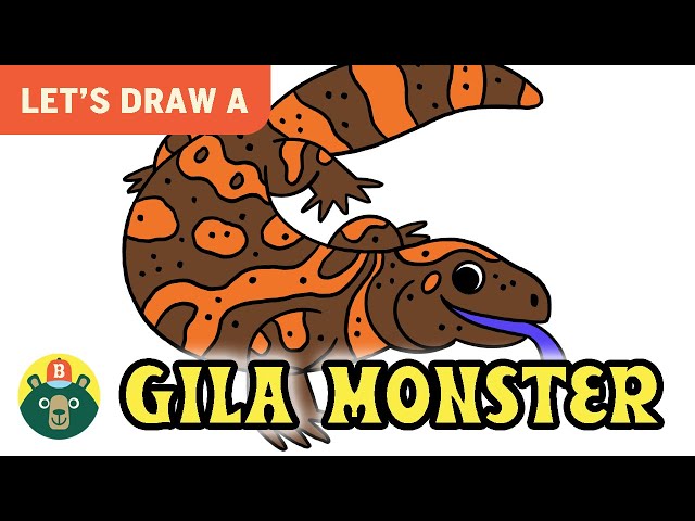 How to draw a gila onster