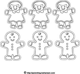 Christmas coloring pages gingerbread cookies craft sheet
