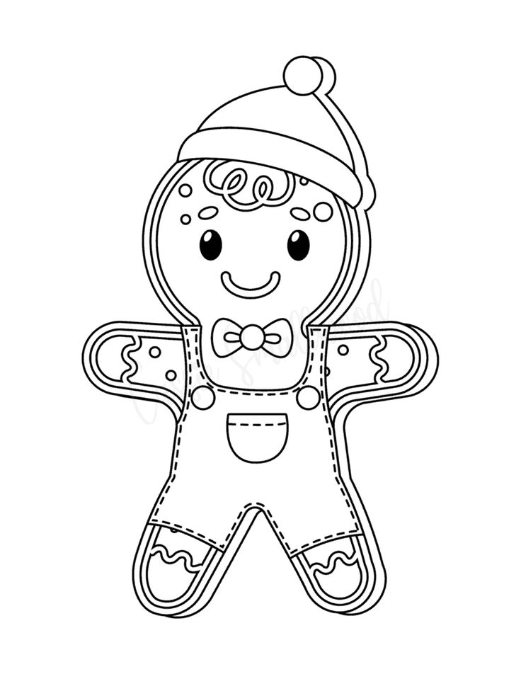 Adorable gingerbread man templates