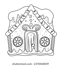 Gingerbread house outline stock photos and pictures