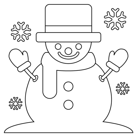 Snowman emoji coloring page free printable coloring pages