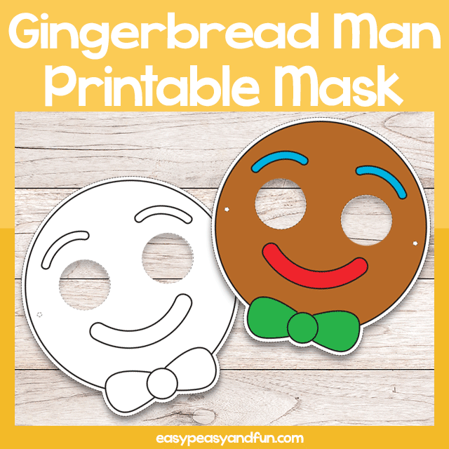 Printable gingerbread man mask template â easy peasy and fun hip
