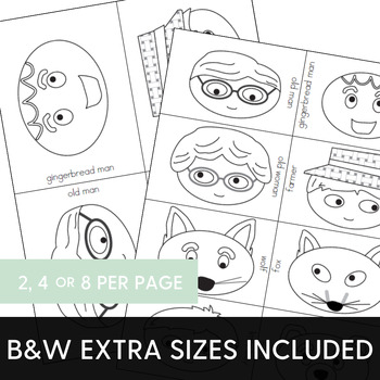 The gingerbread man retelling props masks by kindergartenworks
