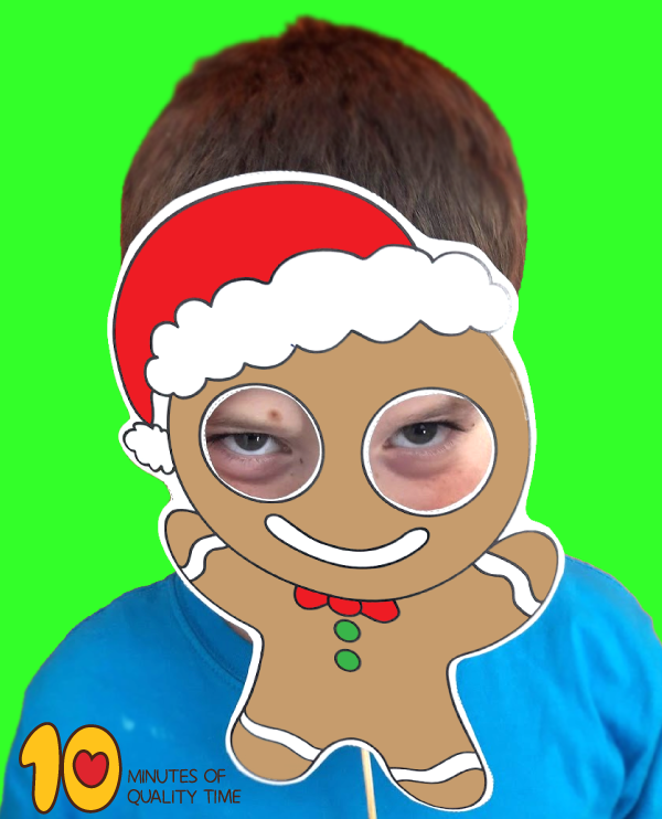 Gingerbread man printable mask