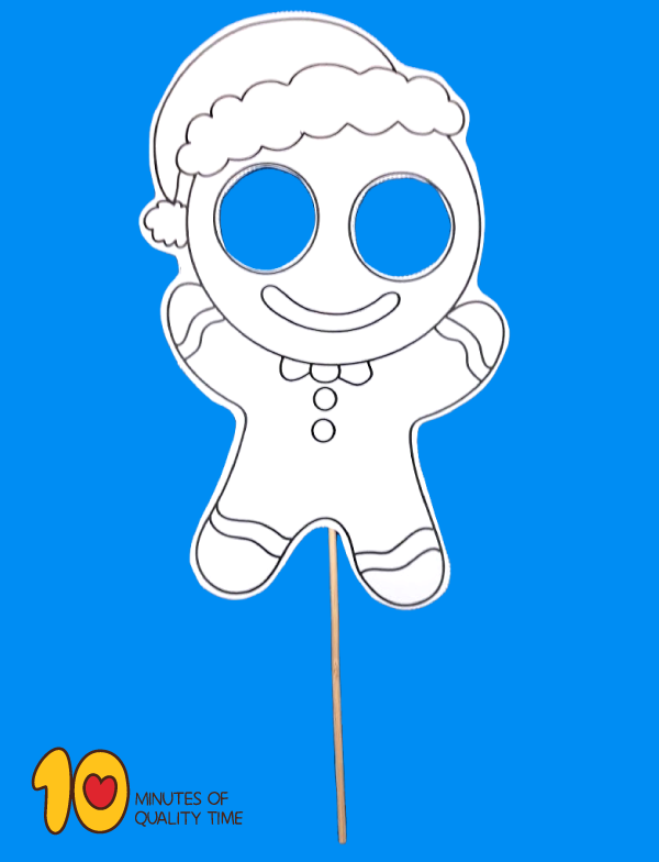 Gingerbread man printable mask â minutes of quality time