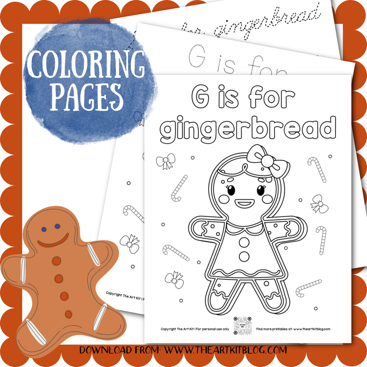 Free gingerbread girl coloring pages â the art kit