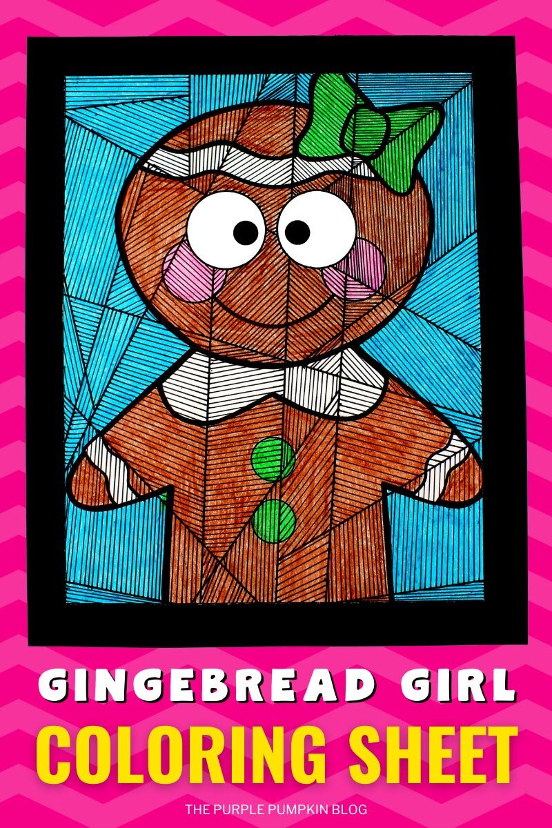 Free printable gingerbread girl loring sheet for christmas