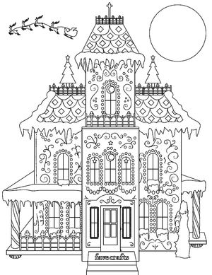 Breathtaking gingerbread house coloring page pdf house colouring pages coloring pages christmas coloring sheets
