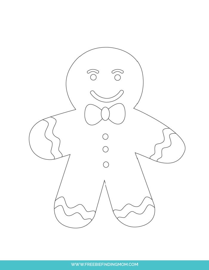Free gingerbread man drawings easy templates
