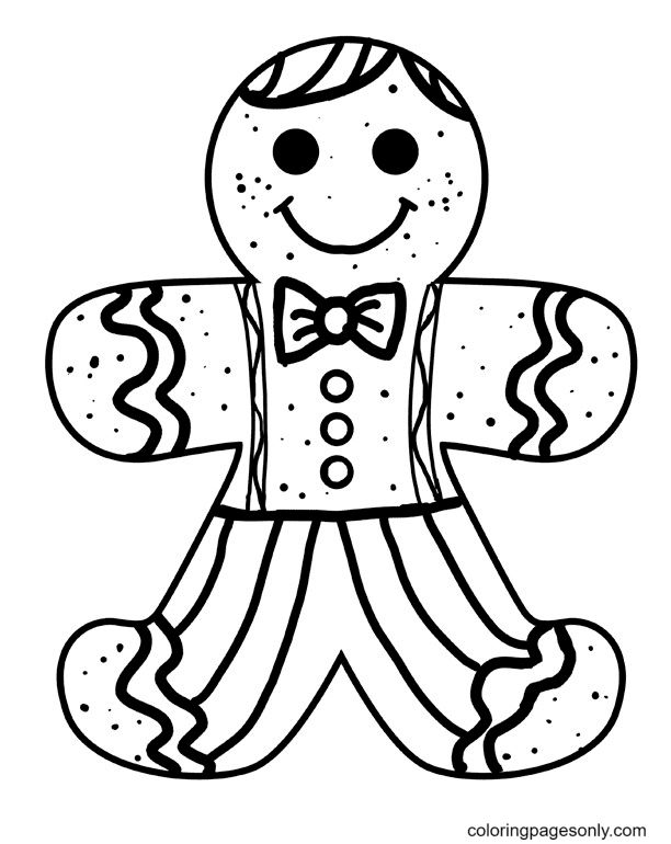 Gingerbread man coloring pages