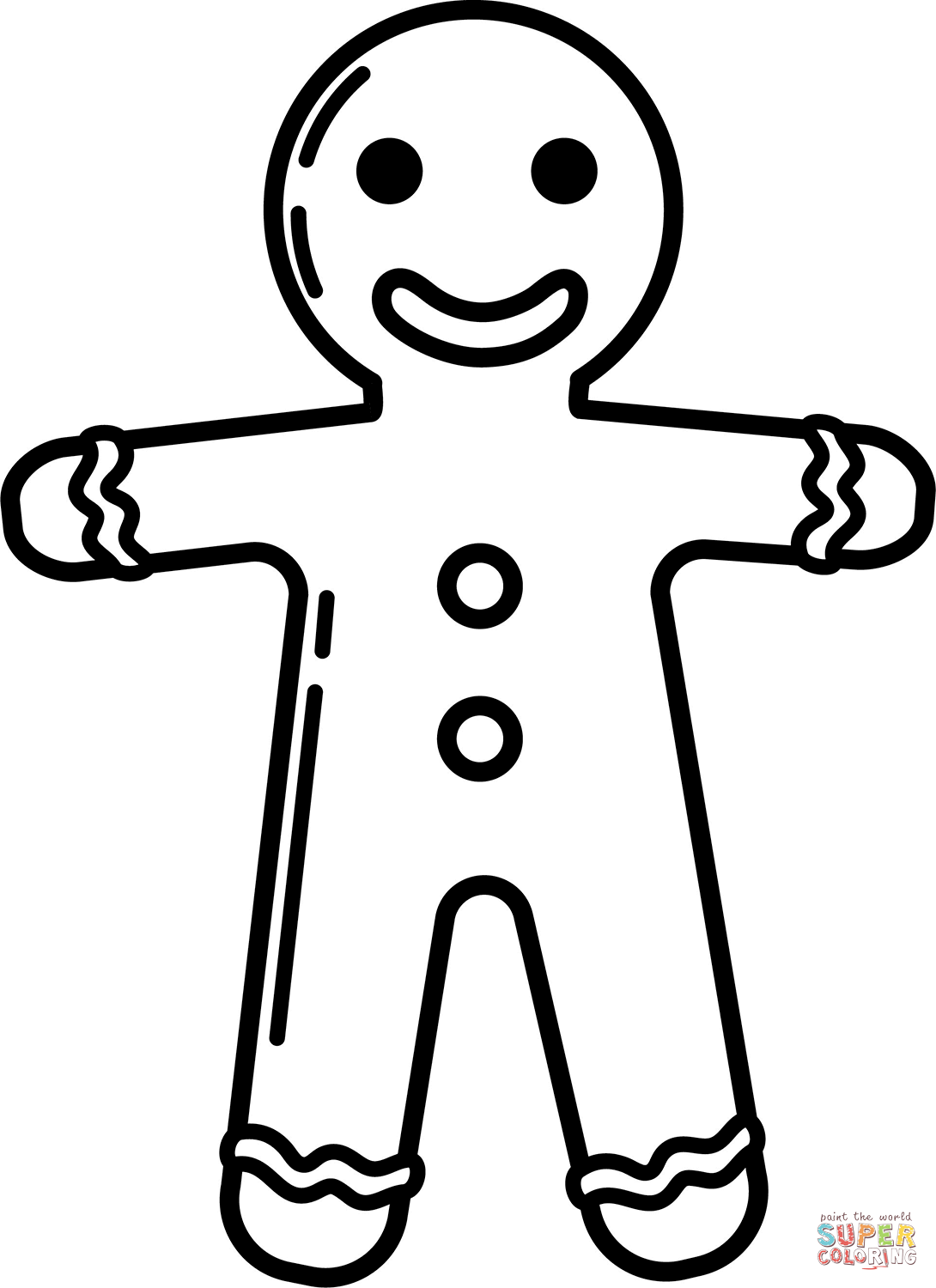 Gingerbread man coloring page free printable coloring pages