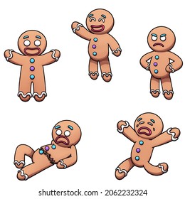 Gingerbread man running stock photos and pictures