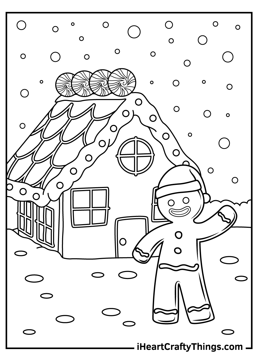 Christmas gingerbread coloring pages free printables