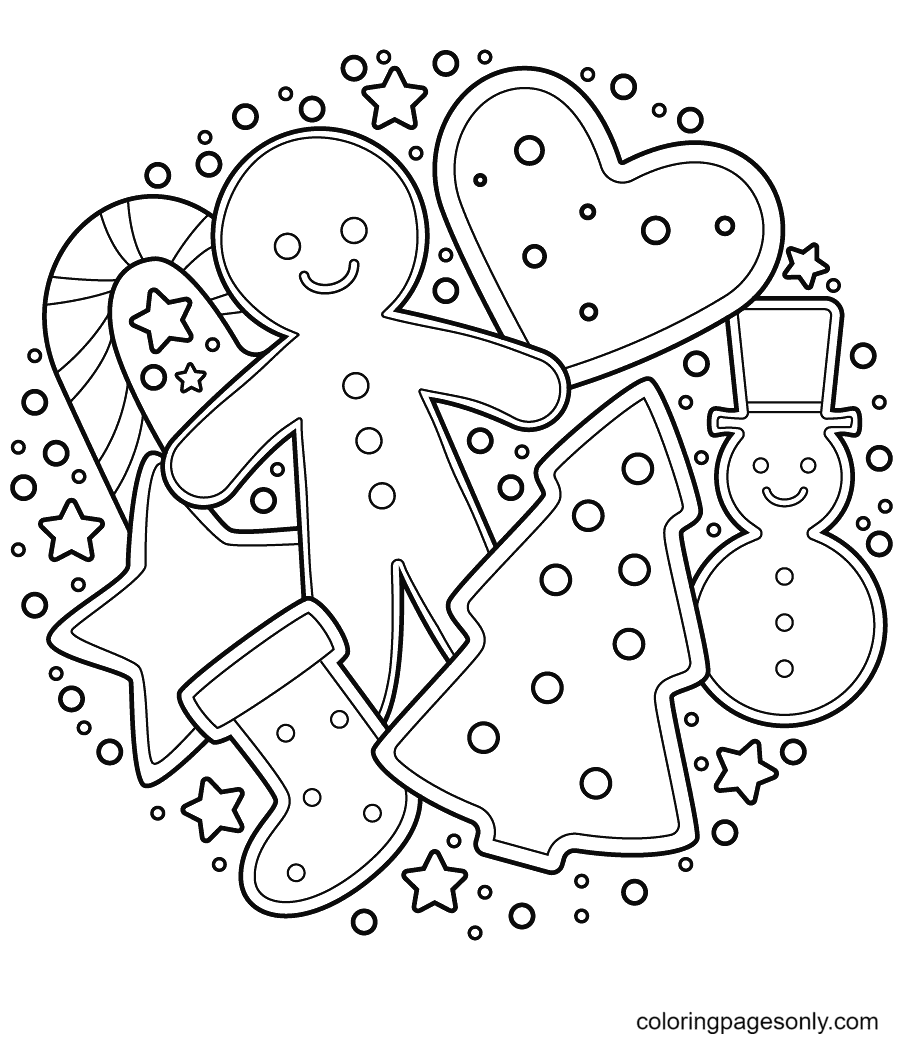 Gingerbread man coloring pages printable for free download