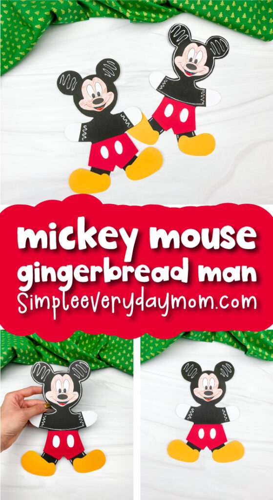 Mickey mouse gingerbread man craft free template