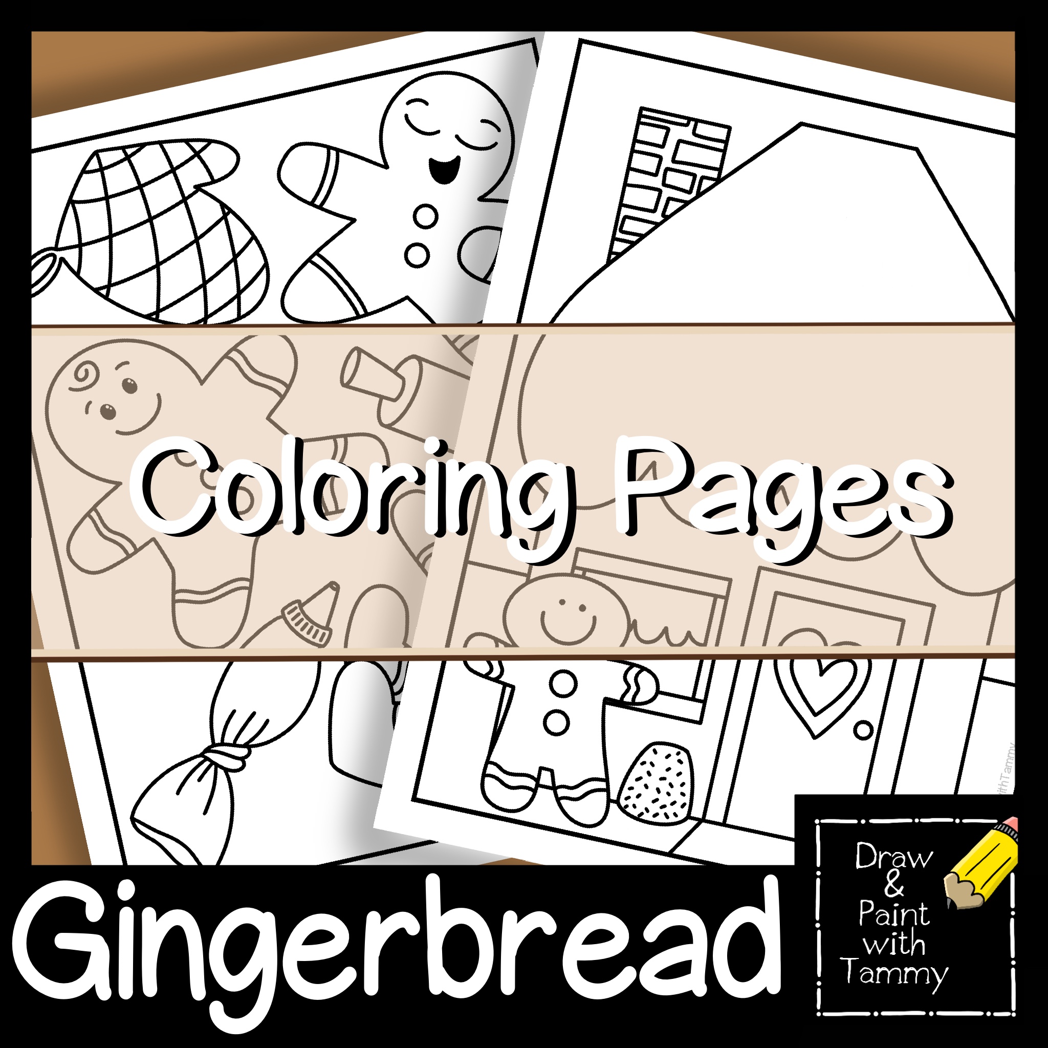 Gingerbread cookie house theme christmas winter printable coloring pages made by teachers