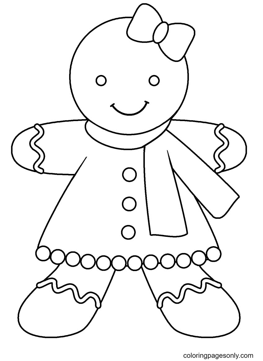 Gingerbread man coloring pages printable for free download