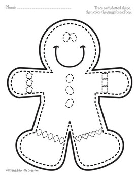 Gingerbread boy and house