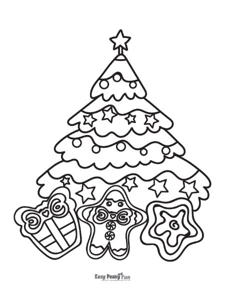 Printable christmas tree coloring pages