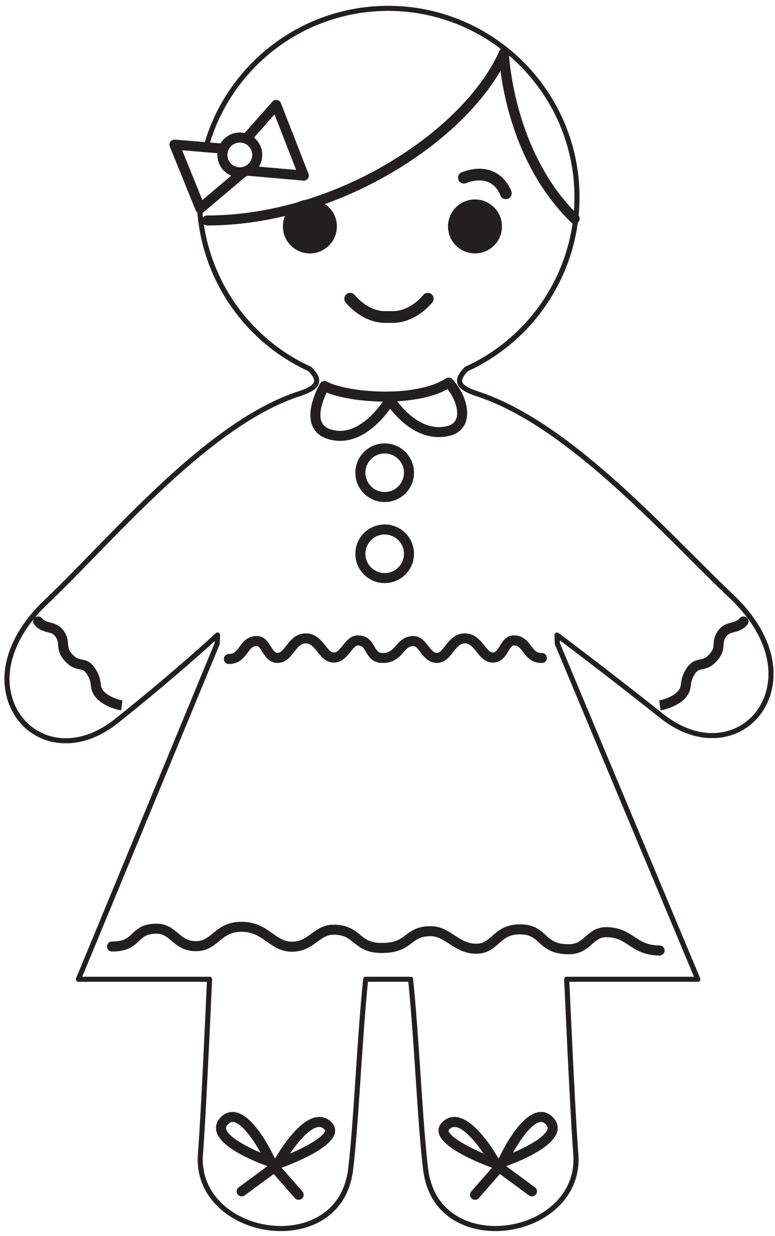 Gingerbread girl printable template free printable papercraft templates