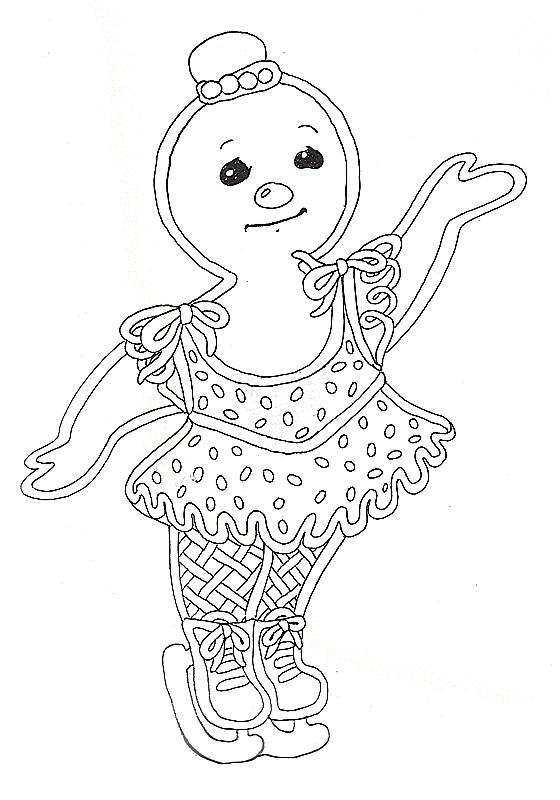 Gingerbread mural girl