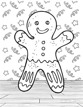Gingerbread man coloring pages