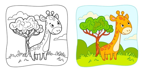 Thousand coloring book giraffe royalty
