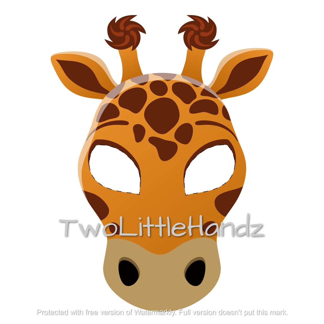 Buy giraffe printable mask animal masks for kids party printable coloring page digital download kids craft printable online in india