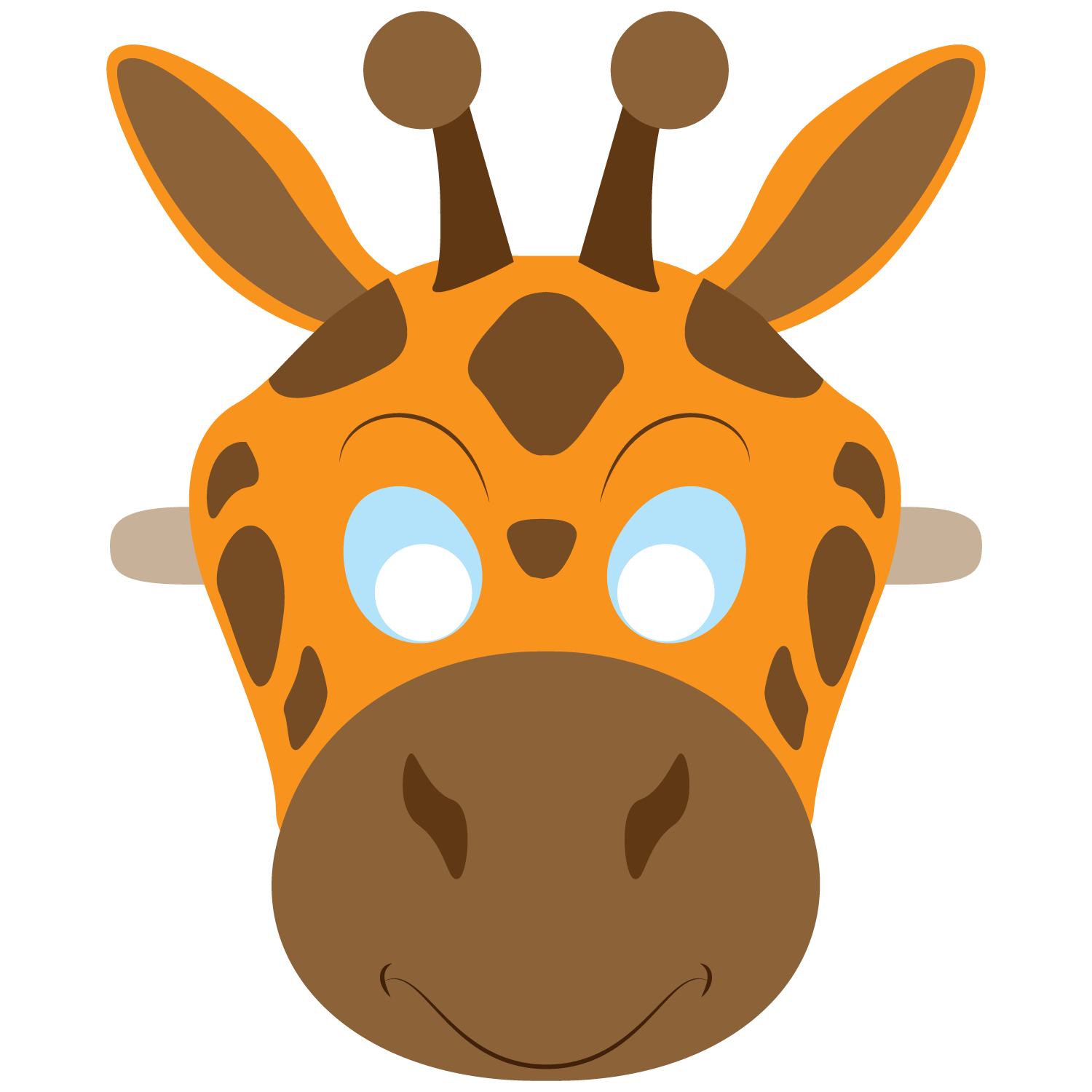Giraffe mask template free printable papercraft templates