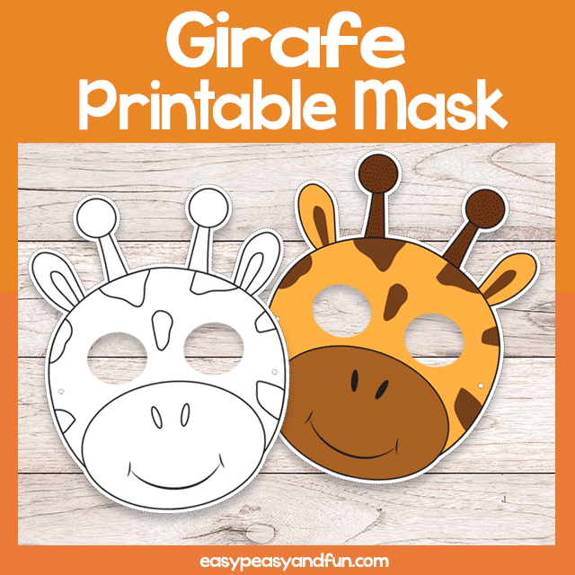 Printable giraffe mask template â easy peasy and fun hip