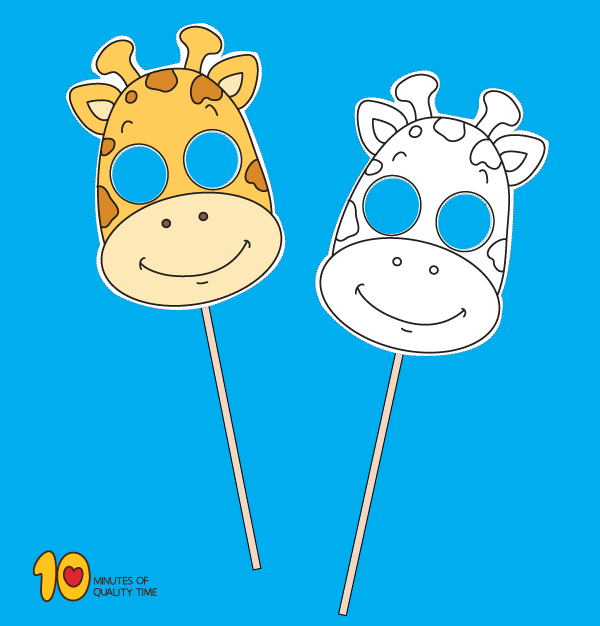 Printable giraffe mask â minutes of quality time