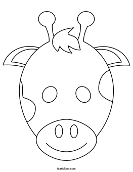 Printable giraffe mask