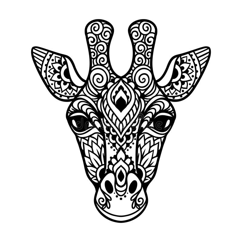 Giraffe coloring page adult stock illustrations â giraffe coloring page adult stock illustrations vectors clipart