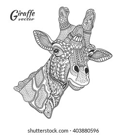 Adult coloring pages giraffe over royalty