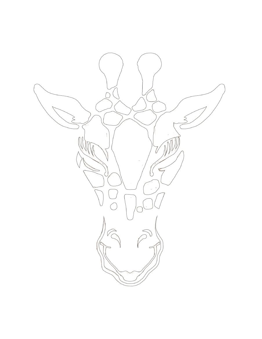Giraffe stencil for pumpkin carving pumpkin carvings stencils pumpkin carving stencils templates animal stencil