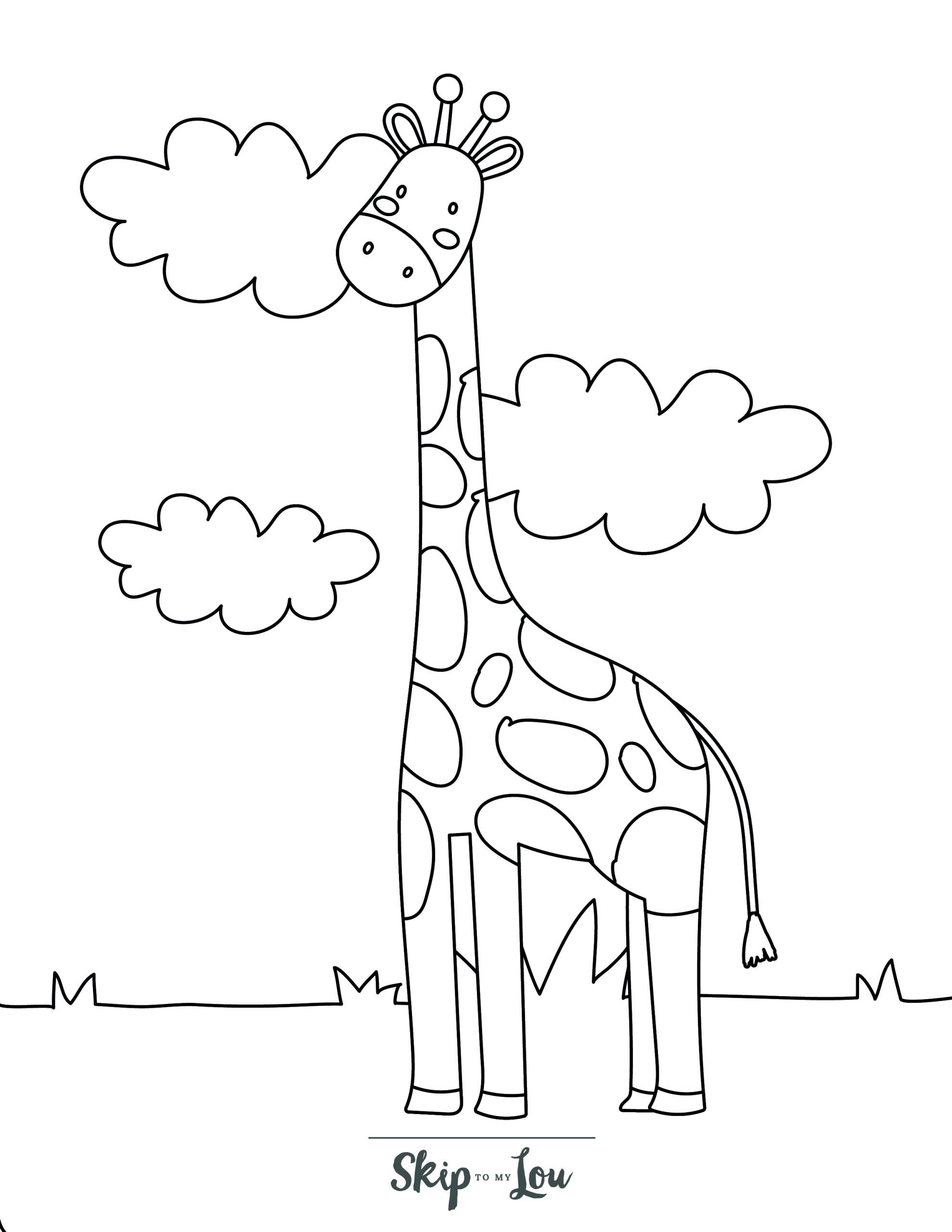 Free giraffe coloring pages to download and print skip to my lou