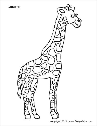 Animal printables page free printable templates coloring pages firstpalette animal printables animal coloring pages giraffe coloring pages