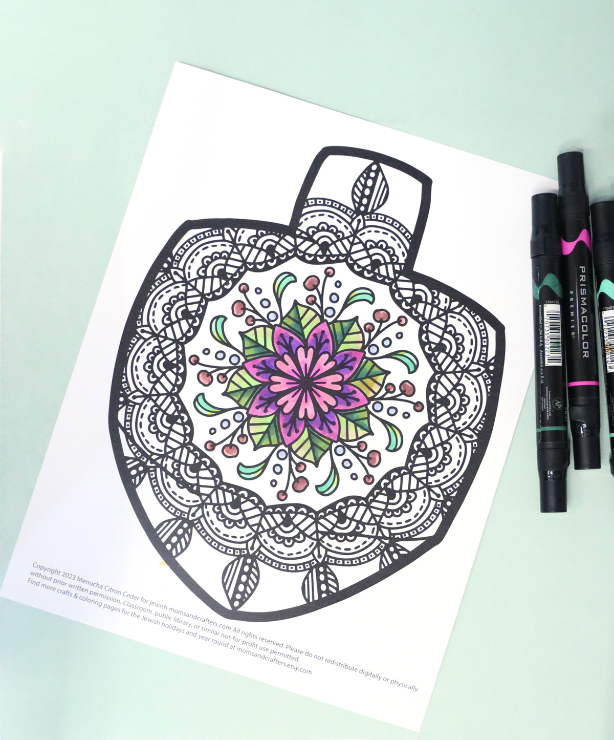 Dreidel coloring page free printable