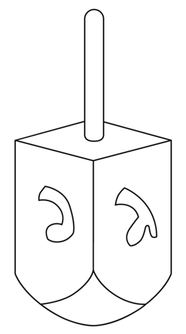 Dreidel coloring page free printable coloring pages