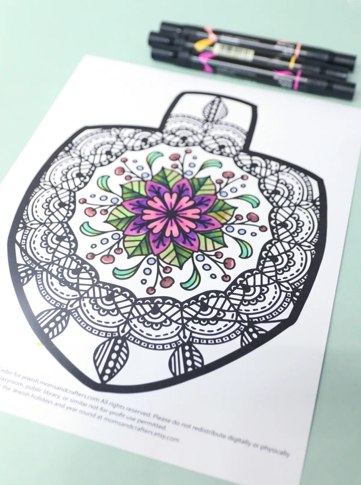 Dreidel coloring page free printable