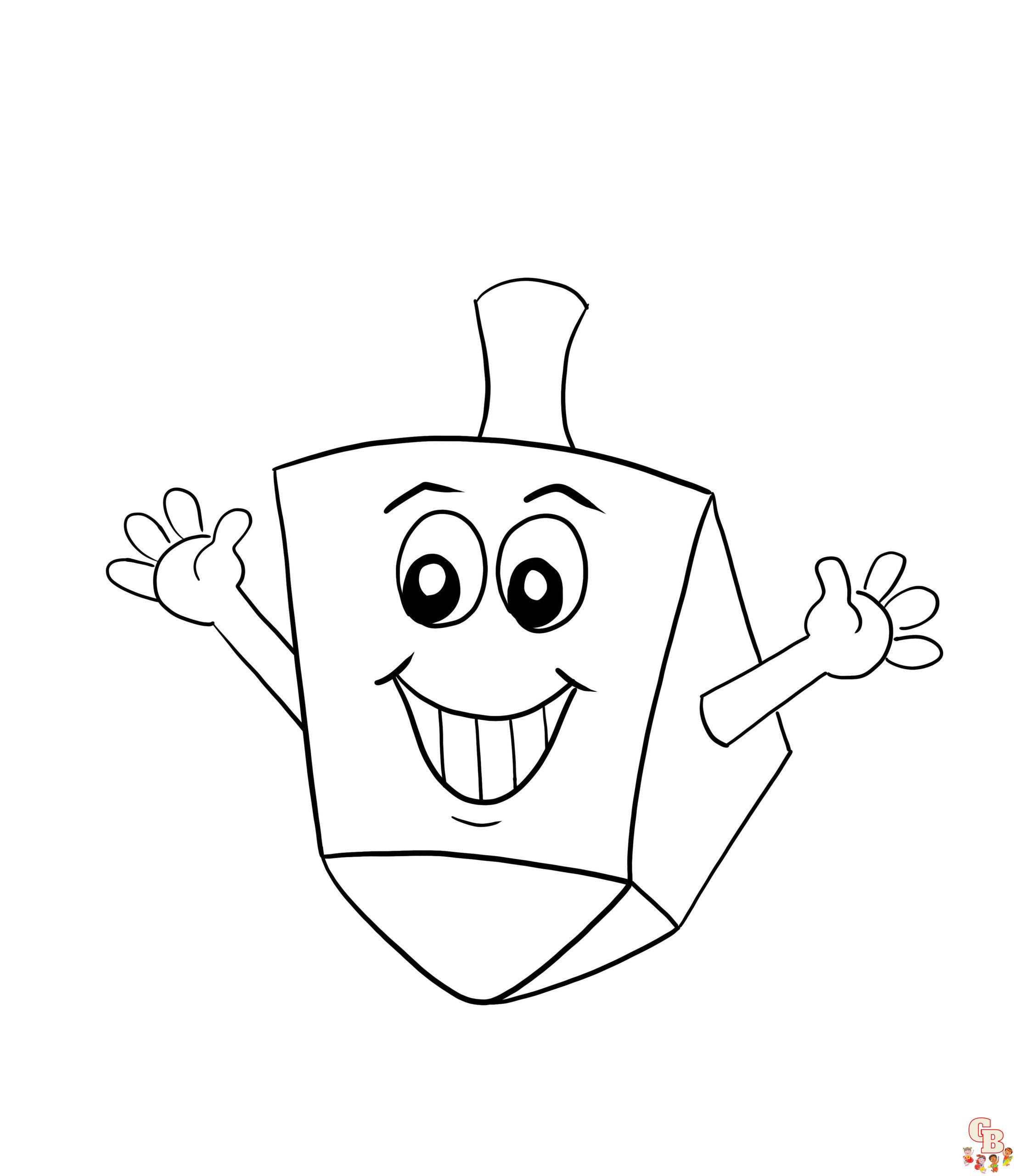 Printable dreidel coloring pages free for kids and adults