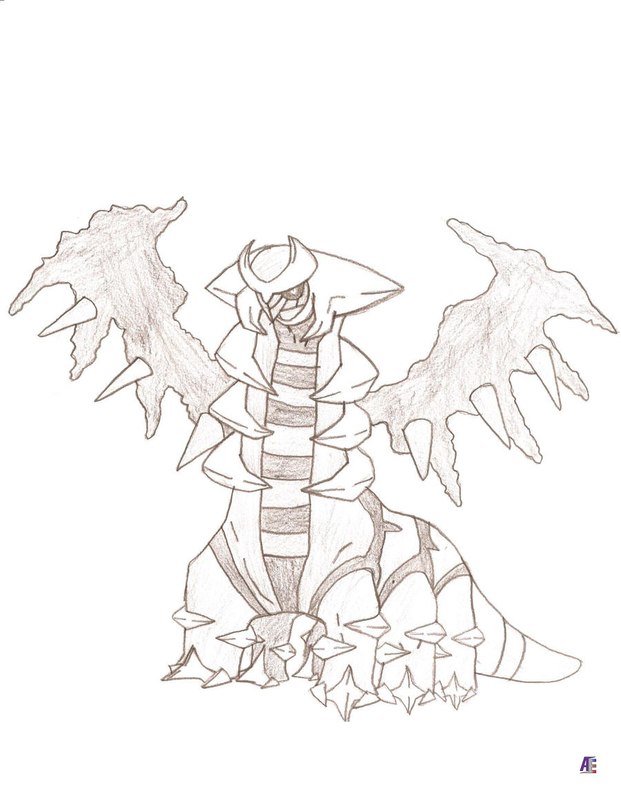 Altered form giratina sketch by alpha