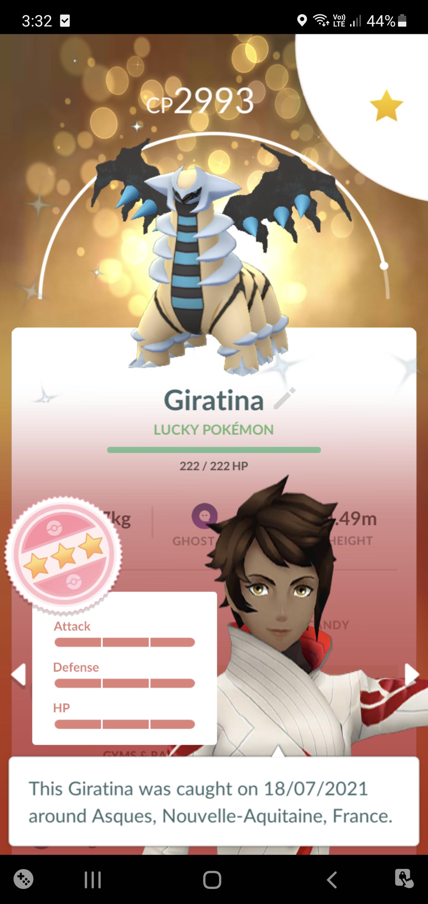 A shiny perfect lucky legendary giratina rpokemongo