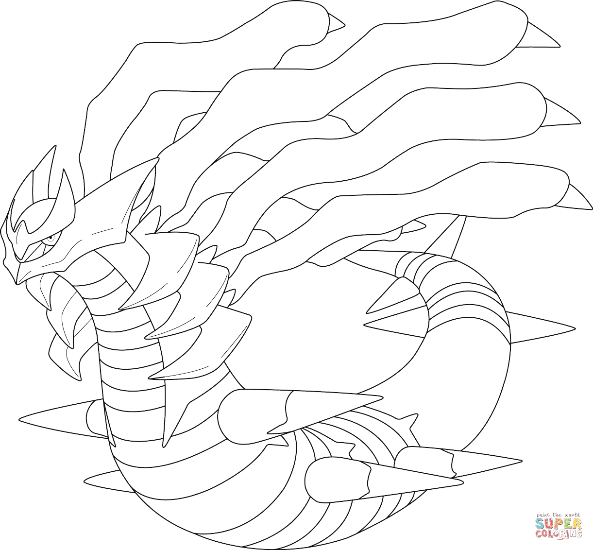 Giratina in origin form coloring page free printable coloring pages