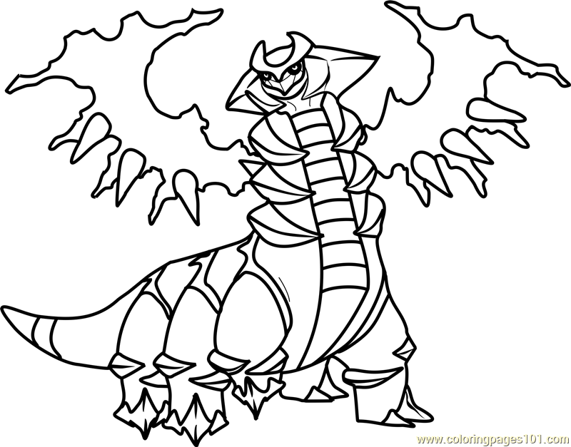 Giratinapokemon coloring page for kids