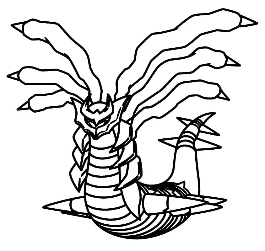 Giratina pokemon fãrbung seite