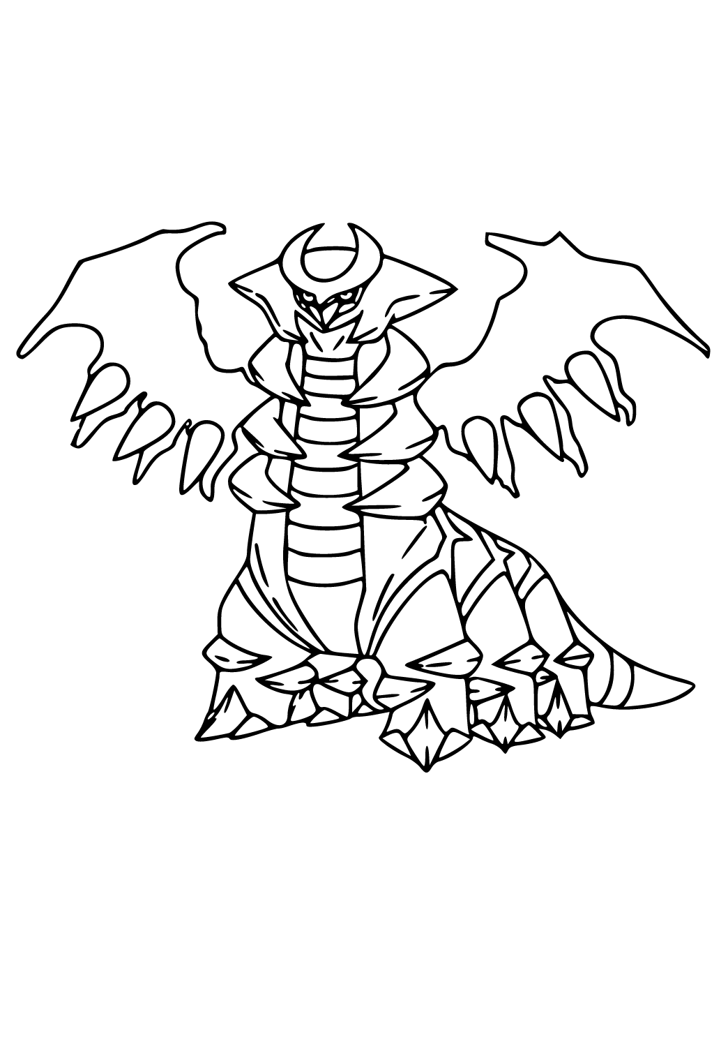 Free printable legendary pokãmon giratina coloring page sheet and picture for adults and kids girls and boys