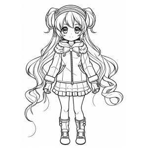 Cute anime girls coloring book adorable japanese kawaii characters for teens and kids books beyond books